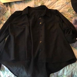 Black button down